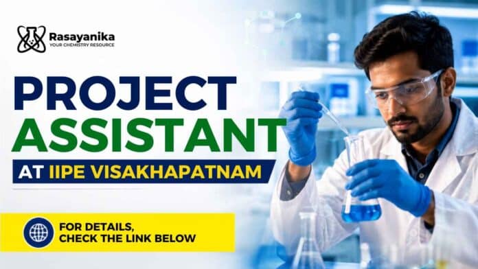 IIPE Project Assistant recruitment 2026: IIPE seeks an MSc/MTech Chemistry or Chemical Engineering candidate. Apply by 08 September 2026. IIPE Project Assistant recruitment 2026: IIPE seeks an MSc/MTech Chemistry or Chemical Engineering candidate. Apply by 08 September 2026.