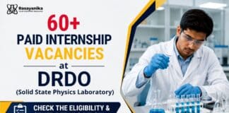 DRDO Paid Internship 2026: SSPL 60+ Student Openings