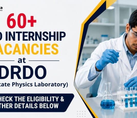 DRDO Paid Internship 2026: SSPL 60+ Student Openings