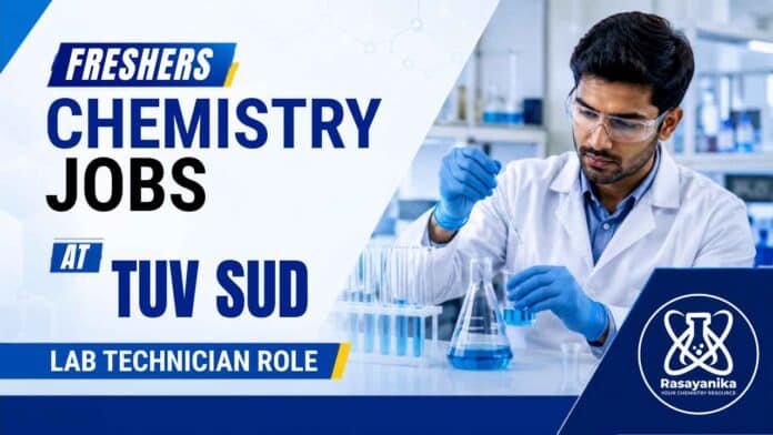 TÜV SÜD Lab Technician Job opportunity for candidates seeking Freshers Chemistry Jobs TÜV SÜD Lab Technician Job opportunity for candidates seeking Freshers Chemistry Jobs
