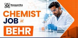 Chemist Job at Behr | Jobs in Maharashtra | Apply Now Explore this Senior Chemist Job through Behr Careers, an R&D opportunity for qualified Chemistry professionals seeking Jobs in Maharashtra.