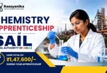 Chemistry Apprenticeship at SAIL RSP with 20 Chemical Degree and Diploma vacancies