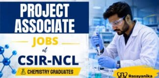 Project Associate Jobs at CSIR-NCL – Chemistry candidates can apply online for the Project Associate-I position