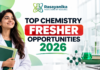 Top Chemistry Fresher Opportunities 2026