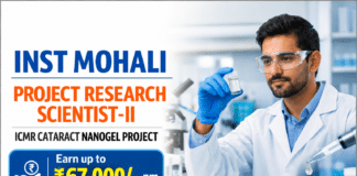 Project Research Scientist-II Job at INST Mohali | ₹67,000