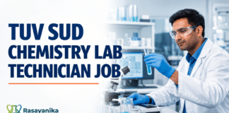 Chemistry Lab Technician Job at TUV SUD in Tirupur