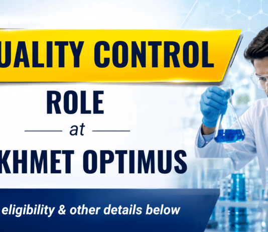 Explore the Quality Control Role at Sekhmet Optimus. Check eligibility, qualifications, job details, and application information.