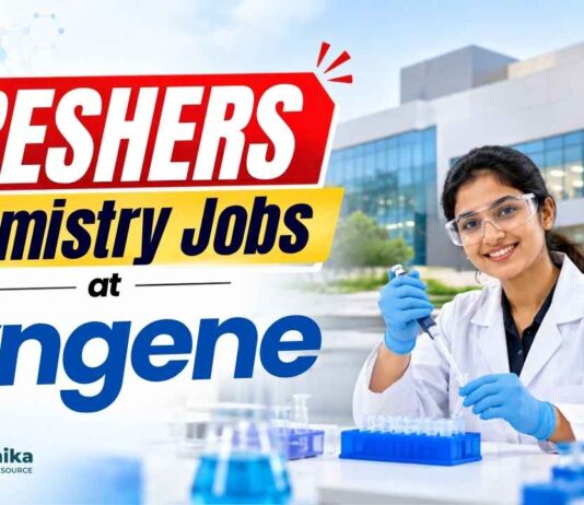 Freshers Chemistry Jobs at Syngene | Bangalore Job Openings