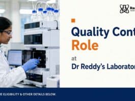 Chemistry Job at Dr Reddy’s Lab | Quality Control Role