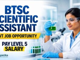 BTSC Scientific Assistant Recruitment 2026: Apply Now