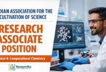 IACS Research Associate Vacancy | Research Job in Kolkata Research Associate Position at Indian Association for the Cultivation of Science
