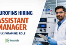 Eurofins Hiring Chemistry Graduates | Assistant Manager Role