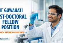 IIT Guwahati Postdoctoral Position – Chemical Research