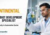 Chemistry Job at Continental | Product Development Specialist Vacancy Exciting Chemistry Jobs at Continental | Product Development Specialist Role