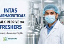 Intas Freshers Jobs: Walk-In Drive in Vadodara 2026