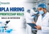 Cipla Chemistry Freshers Jobs | Walk-In for Multiple Apprentice Roles Cipla is Hiring Apprentices for Various Roles