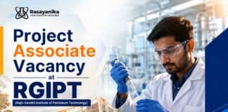 Project Associate Vacancy through RGIPT Recruitment for eligible Chemistry candidates to work on an NTPC-NETRA research project.