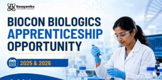 Biocon Apprenticeship for Chemistry graduates. Explore Jobs in Bangalore for 2025 and 2026 pass-outs and send your CV via email.
