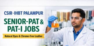 Chemistry Project Posts at CSIR-IHBT Palampur | Senior-PAT / PAT-I Walk-ins 21 Sep | Natural Dyes & Chrome-Free Leather | Earn Rs 25,000–42,000/- + HRA