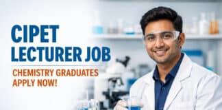 Govt Lecturer Job at CIPET | Chemistry Graduate Apply Now