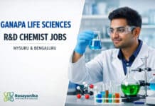Freshers Job at Ganapa Life Sciences | R&D Chemist Role