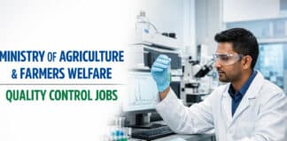Quality Control Job at Ministry of Agriculture & Farmers Welfare | Earn up to Rs 60,000/- per month