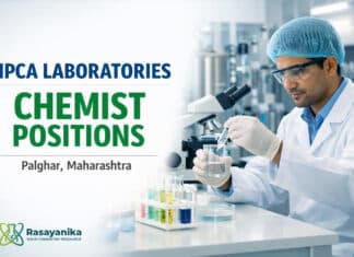 Ipca Laboratories Hiring Chemist Positions | Apply Now Ipca Laboratories Hiring Chemist Positions | Apply Now