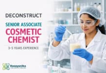Deconstruct Bengaluru Senior Associate Product Development Cosmetic Chemist | 3–5 Yrs
