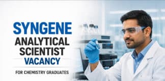 Scientist Vacancy at Syngene | Chemistry Graduates Apply Now