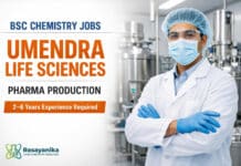 BSc Chemistry Job at Umendra Life Sciences | Apply Now