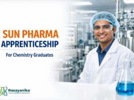 Freshers Job at Sun Pharma | Apprenticeship – Chemistry Graduate Eligible