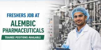 Freshers Job at Alembic