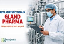 Mega Apperentice Walk-in at Gland Pharma | Apply Now