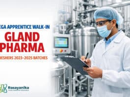 Mega Apperentice Walk-in at Gland Pharma | Apply Now