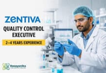 Executive Quality Control at Zentiva Ankleshwar | 2–4 Yrs