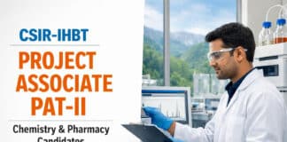 Project Associate PAT-II at CSIR-IHBT | Chemistry/Pharmacy