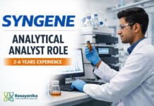 Syngene Hiring Chemistry Graduates | Analytical Analyst Role
