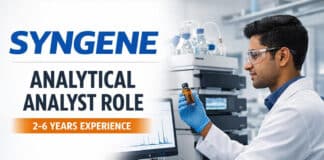 Syngene Hiring Chemistry Graduates | Analytical Analyst Role
