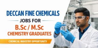 Freshers Job at Deccan Fine Chemicals | B.Sc./ M.Sc. Chemistry Graduates Eligible