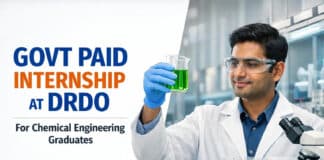 Govt Paid Internship at DRDO | Btech Chemical Engineering Graduates | Apply Online