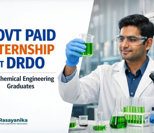 Govt Paid Internship at DRDO | Btech Chemical Engineering Graduates | Apply Online