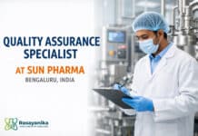 Quality Assurance Specialist at Sun Pharma in Bengaluru
