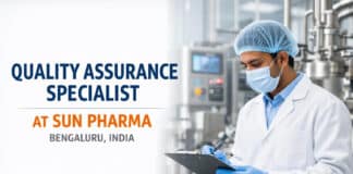 Quality Assurance Specialist at Sun Pharma in Bengaluru