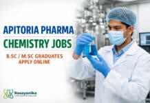Freshers Job at Apitoria Pharma | B.Sc/ M.Sc Chemistry Graduates | Apply Online