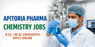 Freshers Job at Apitoria Pharma | B.Sc/ M.Sc Chemistry Graduates | Apply Online