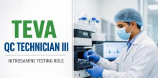 QC Technician III Nitrosamine at Teva Goa | 3–5 Yrs
