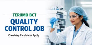 Quality control job at Terumo BCT | Chemistry candidates Apply
