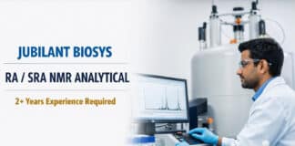 Jubilant Hiring Chemistry Graduates | Analytical Jobs Apply Now RA/SRA NMR Analytical at Jubilant Biosys Greater Noida | 2+ Yrs