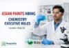 Asain Paints Hiring for chemistry Jobs | Apply for Executive roles