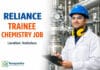Freshers Chemistry Job at Reliance | Apply for Trainee Role